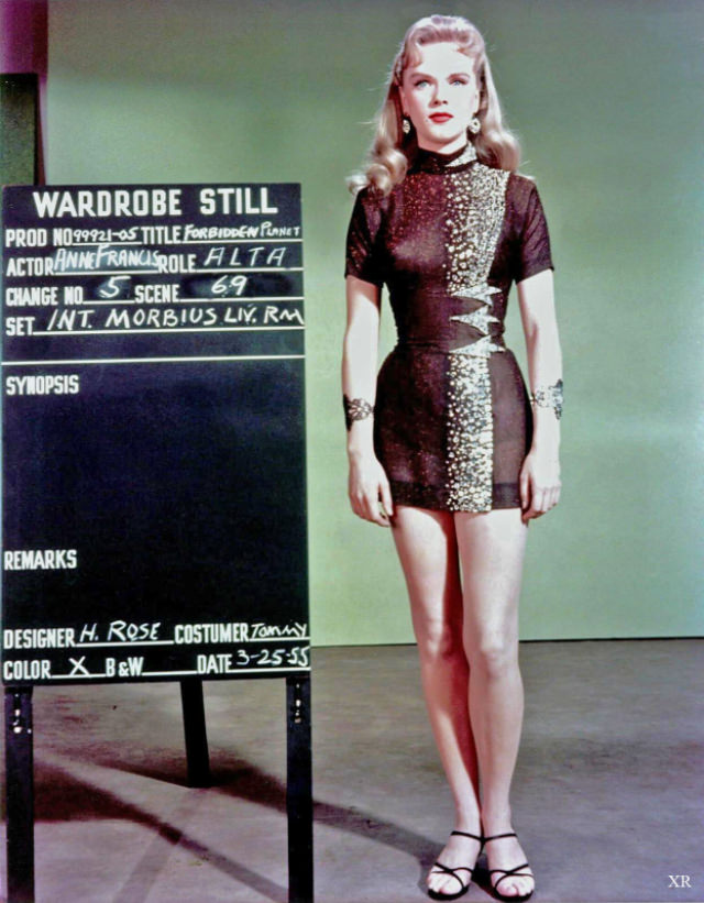 Anne Francis's Iconic Wardrobe in 'Forbidden Planet' (1956)