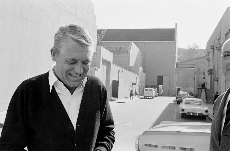 Actor Cary Grant at the Universal studio lot in Hollywood, 1963.