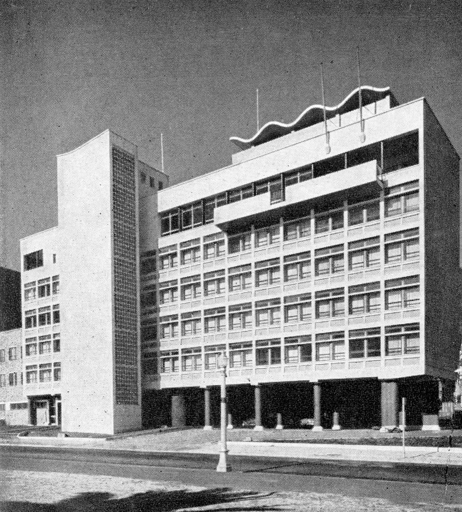 SABC Sea Point, 1959. Newly completed broadcast house on Beach Rd, Sea Point