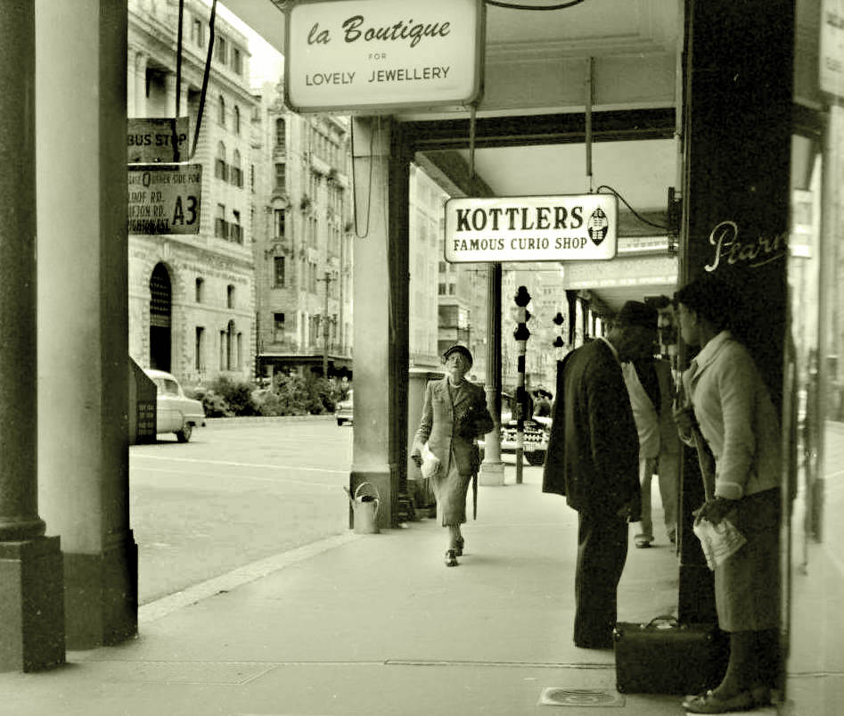 Top-end of Adderley street, c1958.