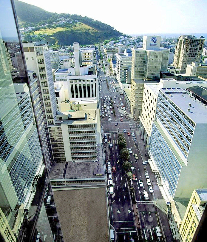 Unusual view of Strand street, 1986.