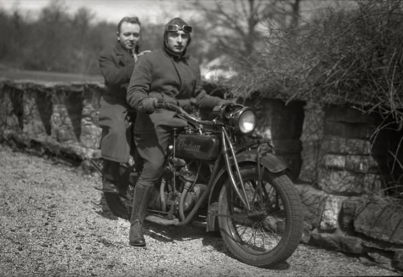 Indian motorcycle, somewhere in Germany, 1932