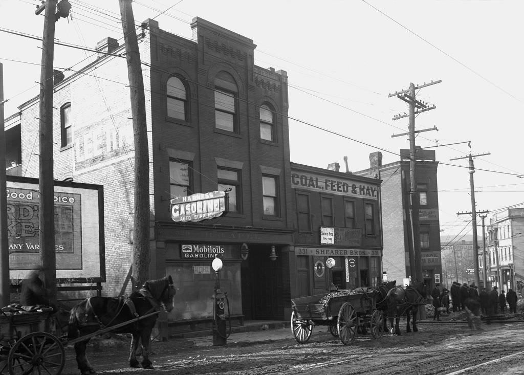Shearer Brothers at Butler and Grant, Millvale, 1920.