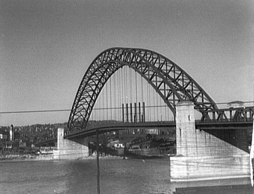 Single Arch Suspension Bridge in Pittsburgh, Pennsylvania, 1920s
