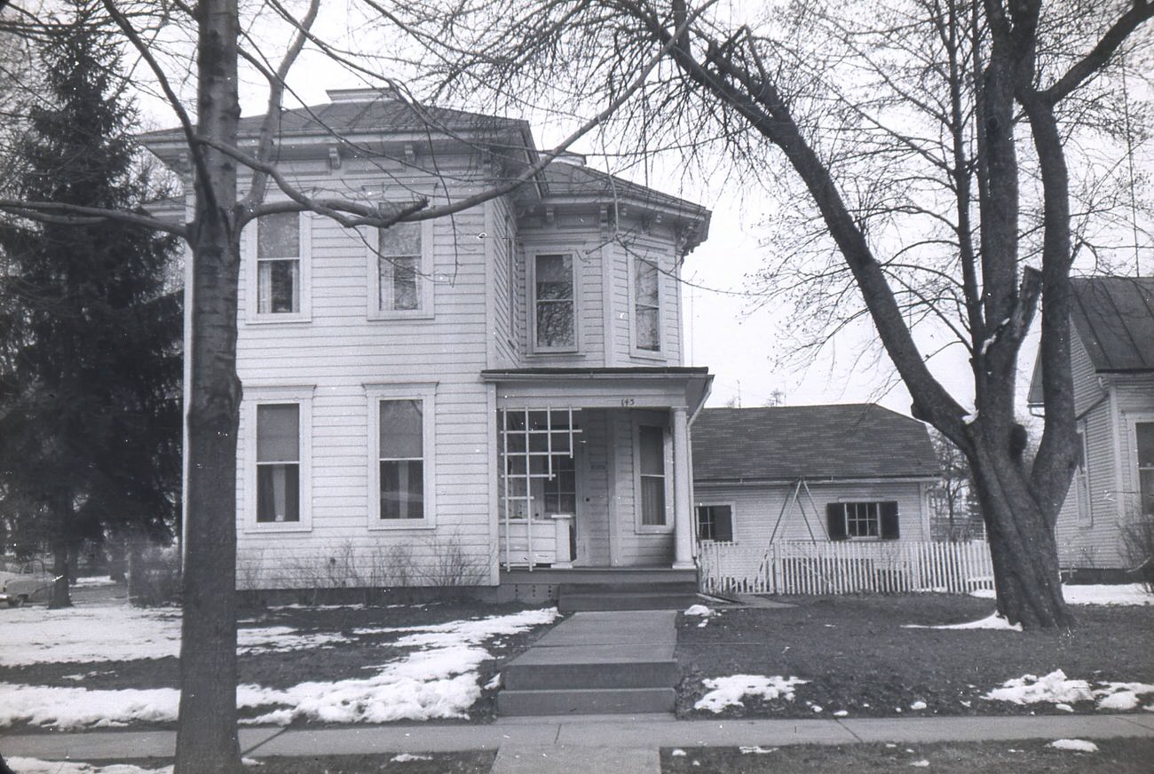 View of 143 Gill Avenue at the corner of W. Church Street and Gill Avenue in Galion, Ohio, 1957.