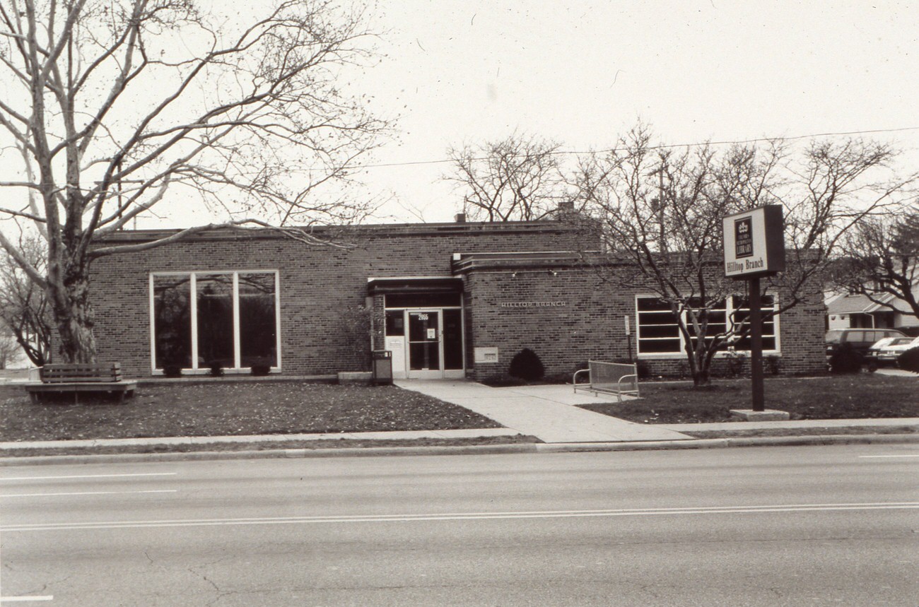 Columbus Metropolitan Library Hilltop Branch, photo after 1981 renovation, served Hilltop area since 1928, branch originally opened March 14, 1950, Circa 1993.