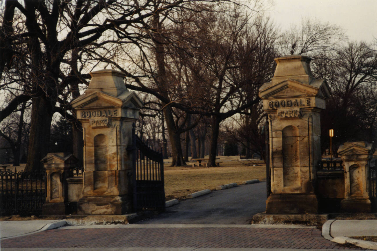 South gate of Goodale Park, installed in 1870, Circa 1997.