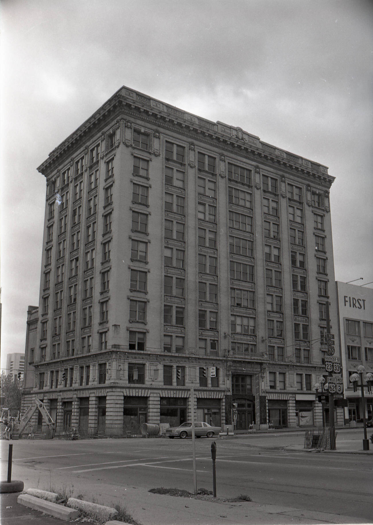 Hartman Building, part of the Hartman family's holdings including farm and theater, 1980.