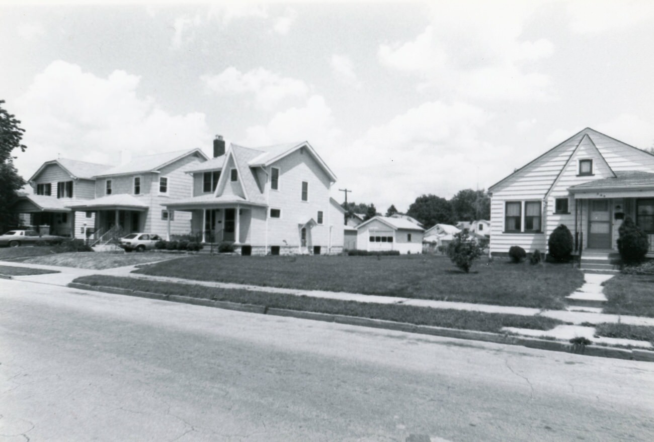 548, 538, and 534 Larcomb Ave. in Hilltop, featured in the Greater Hilltop Area Commission's guide, 1980s.