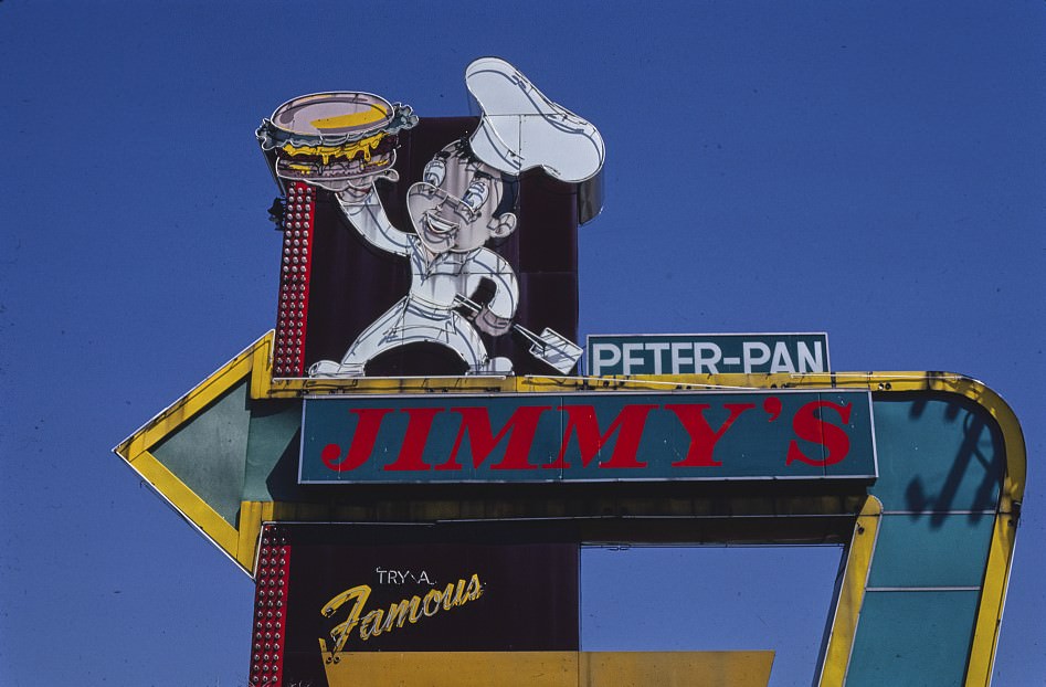 Jimmy's Restaurant sign, Columbus, Ohio, 1984.