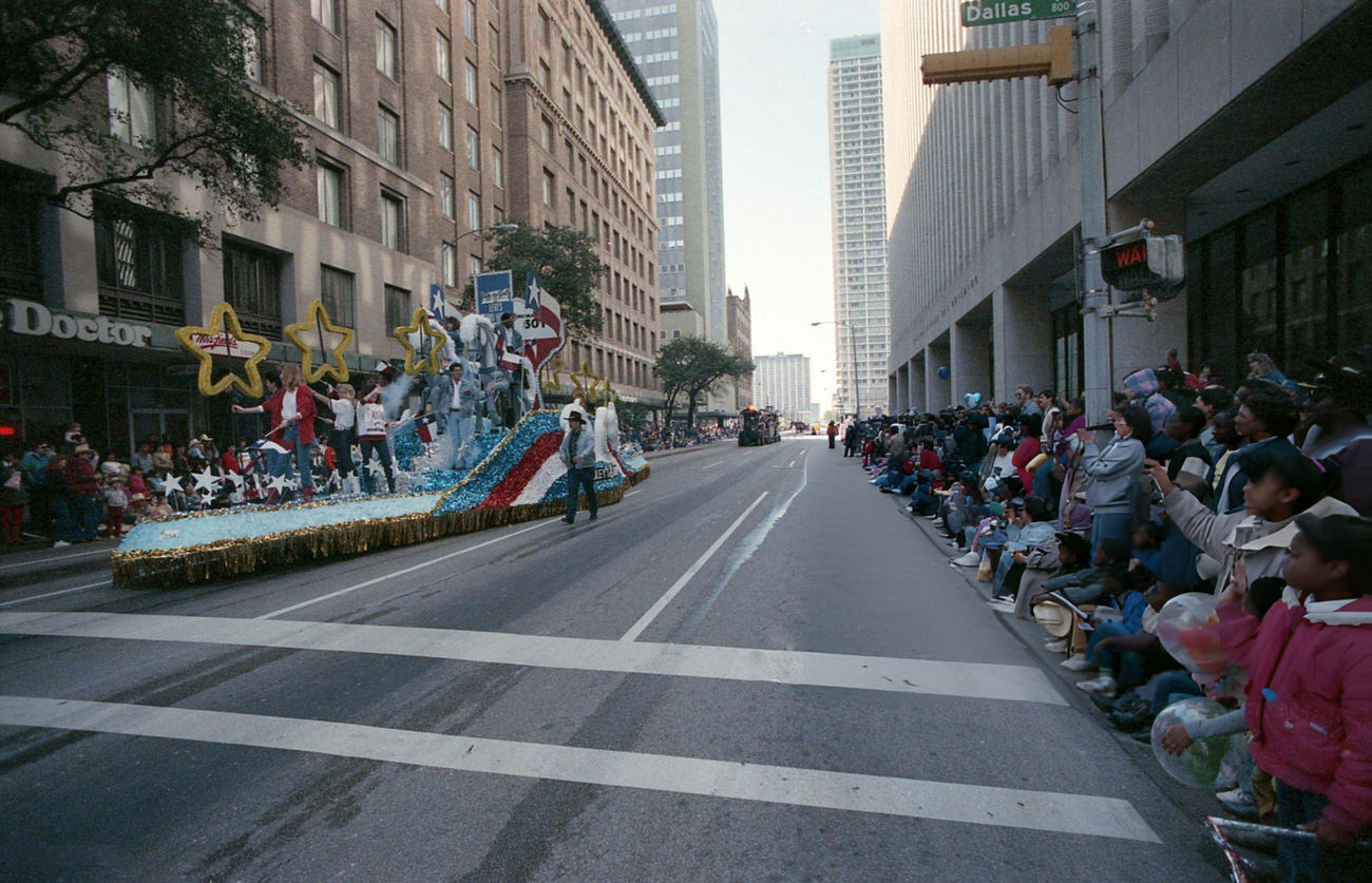 Houston Livestock Show and Rodeo parade, February 20, 1988.