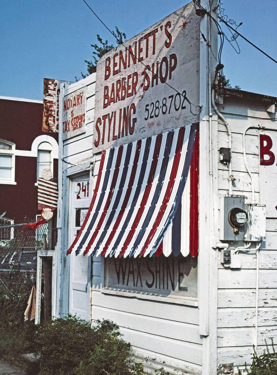 Bennett's Barber Shop, Houston, 1983