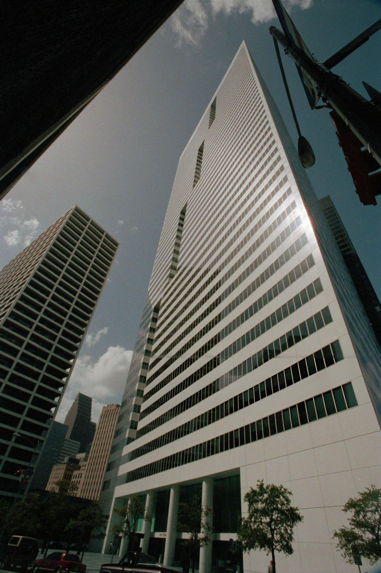 First City Tower's feature on July 1, 1993, emphasizes the architectural and commercial growth of downtown Houston, housing 1.3 million square feet of office space, Texas.