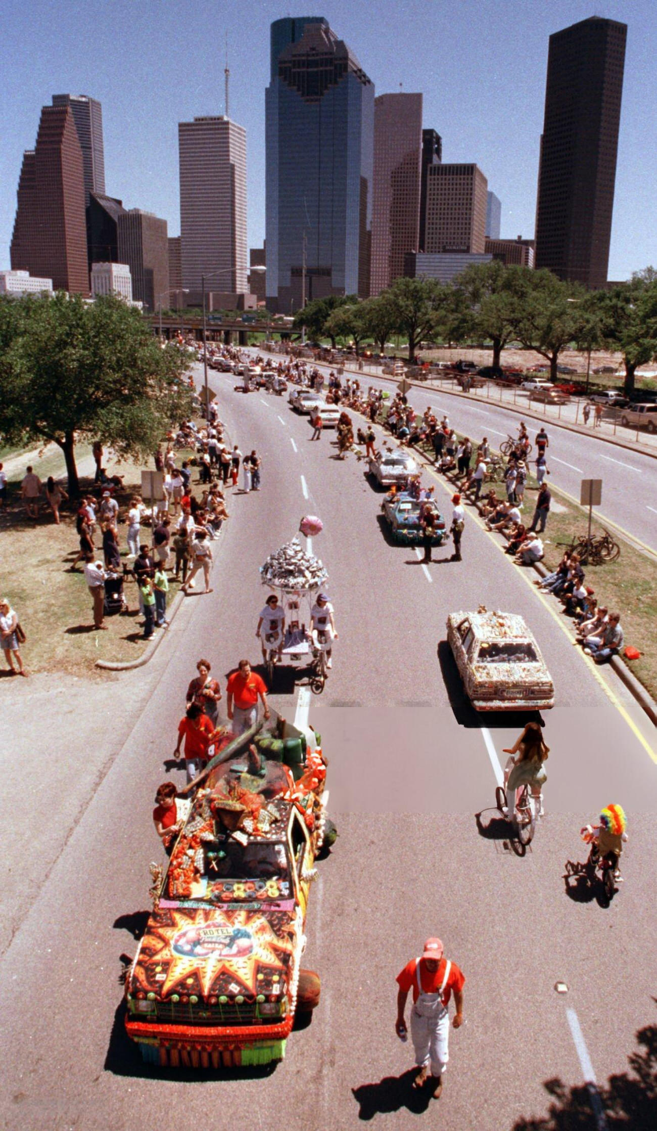 The 12th Annual Art Car Parade along Allen Parkway, Houston, Texas, 1999.
