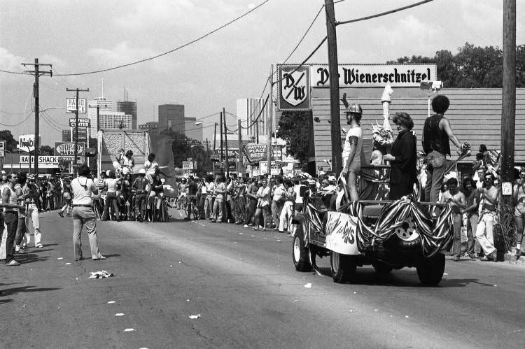 First Gay Pride Parade on Westheimer, Houston, July 1, 1979.