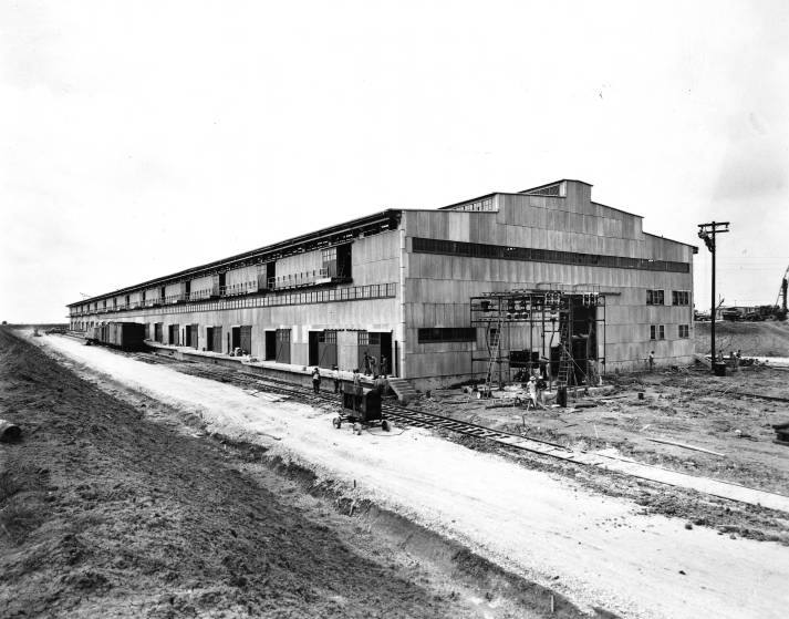 Main Warehouse of shipyard, Houston, 1942.