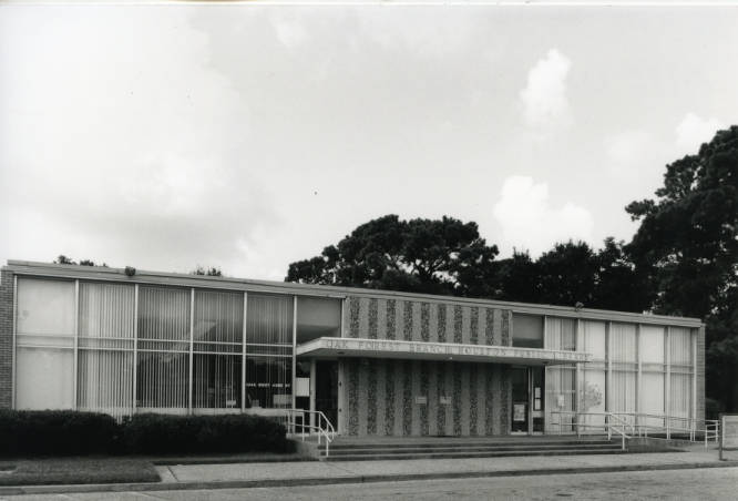 Oak Forest Neighborhood Library, Houston, opened October 6, 1961.