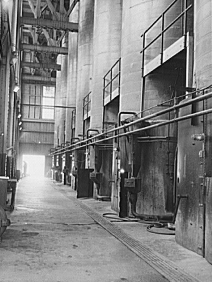 Vats at the Champion Kraft paper mill in Houston, Texas, 1943