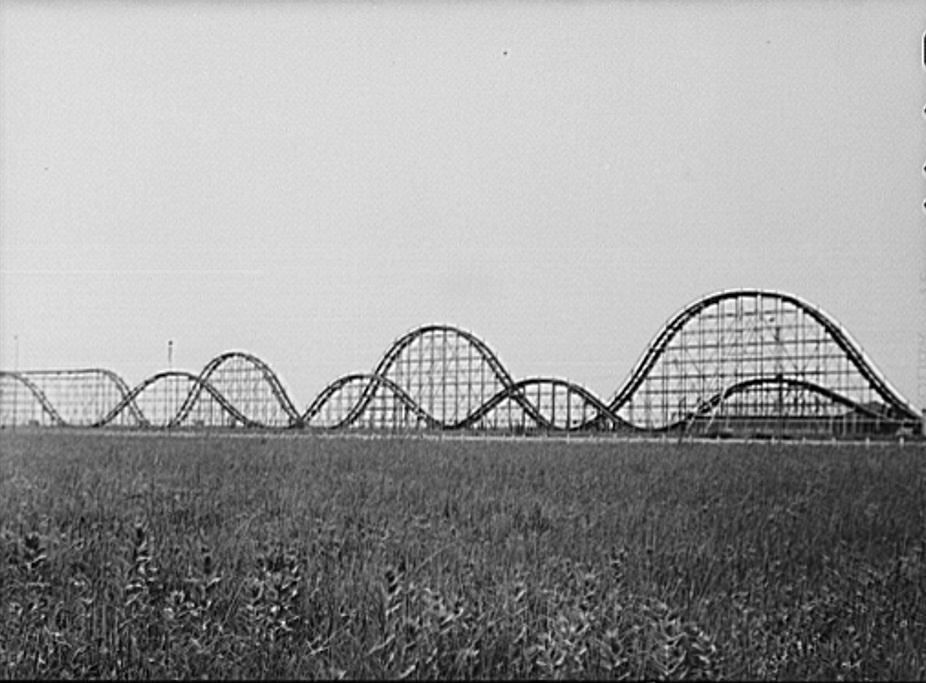 Roller coaster in Houston, Texas, 1943