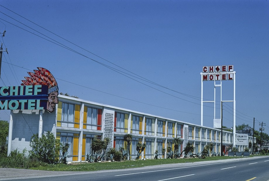 Chief Motel in Houston, Texas, 1977