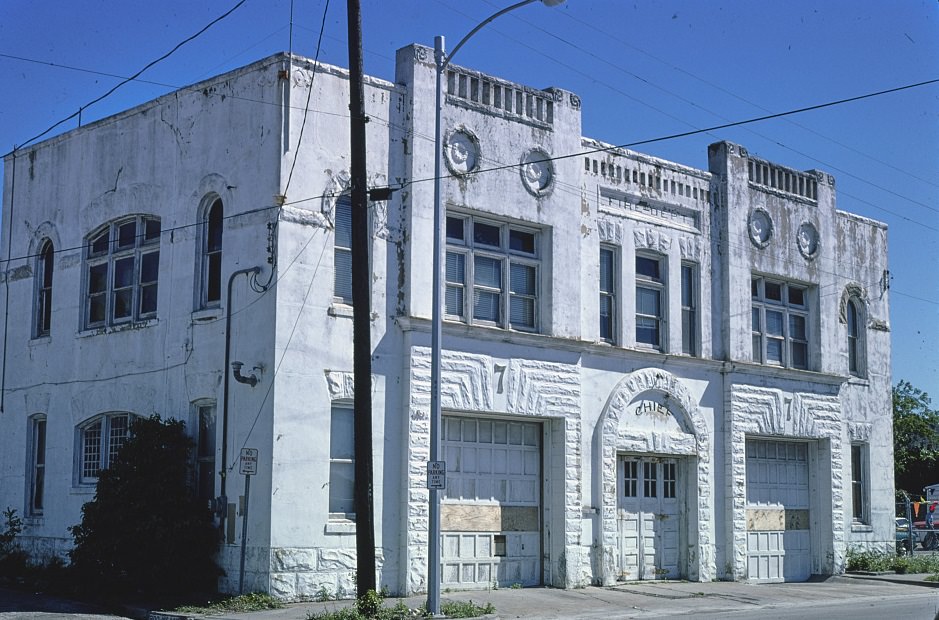 Fire Department at Milam & McIhenny Streets in Houston, Texas, 1977