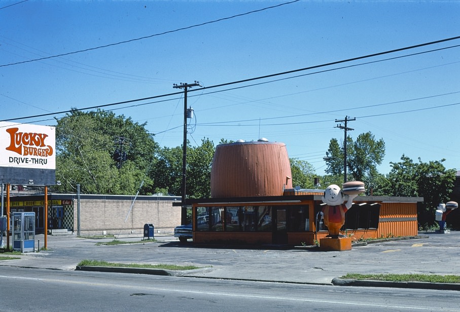 Lucky Burger Drive-Thru in Houston, Texas, 1977