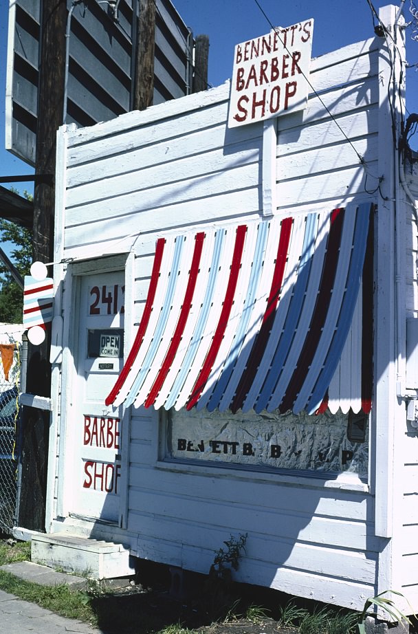 Bennett's Barber Shop in Houston, Texas, 1977