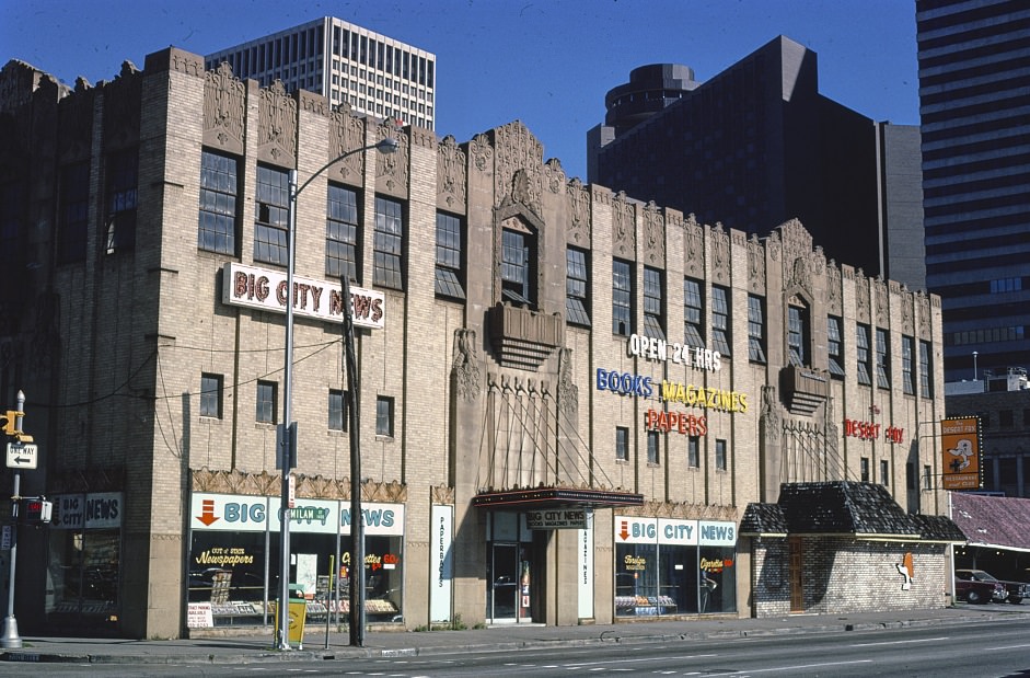 Big City News at Milam & Bell Streets in Houston, Texas, 1977