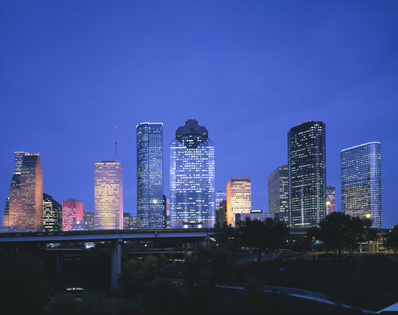 Skyline of Houston, Texas, 1990s
