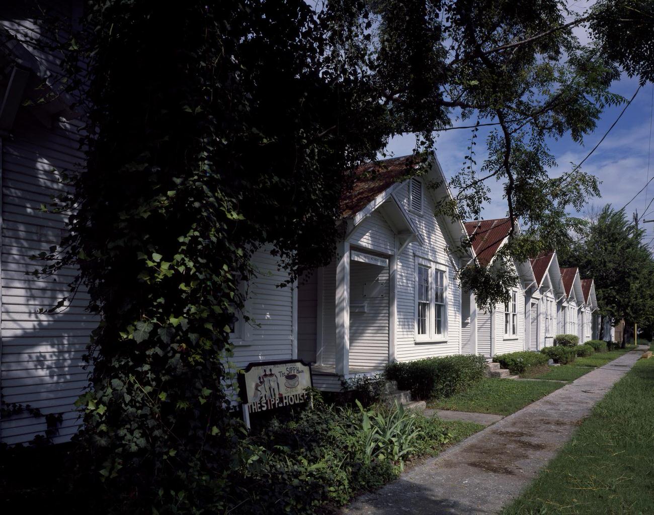 Shotgun houses in Project Row House, a public-art project in Houston, Texas, 1990s
