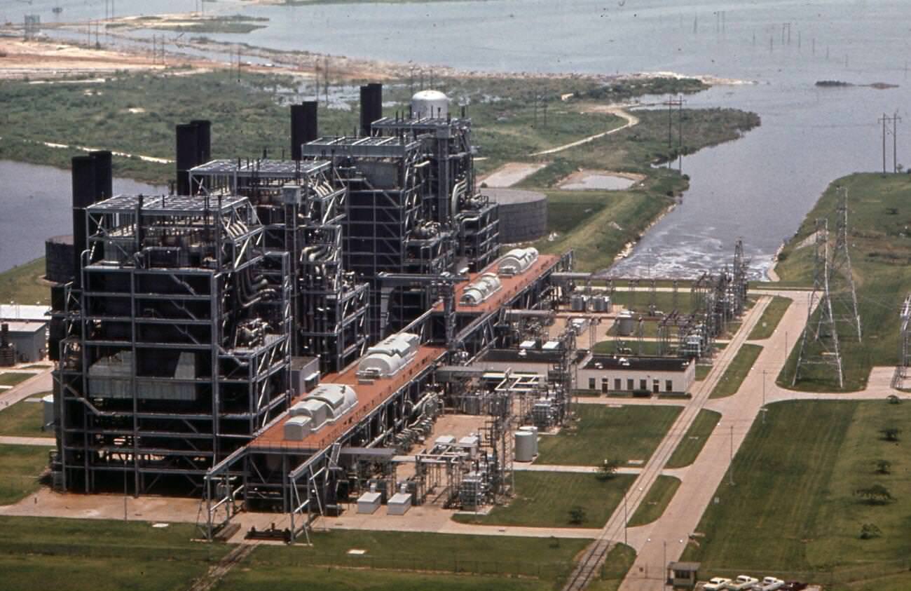 Houston Lighting and Power Company on Galveston Bay, 1973.