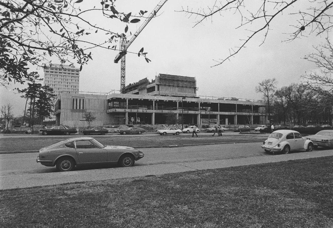 Conrad N. Hilton College building construction, 1974.