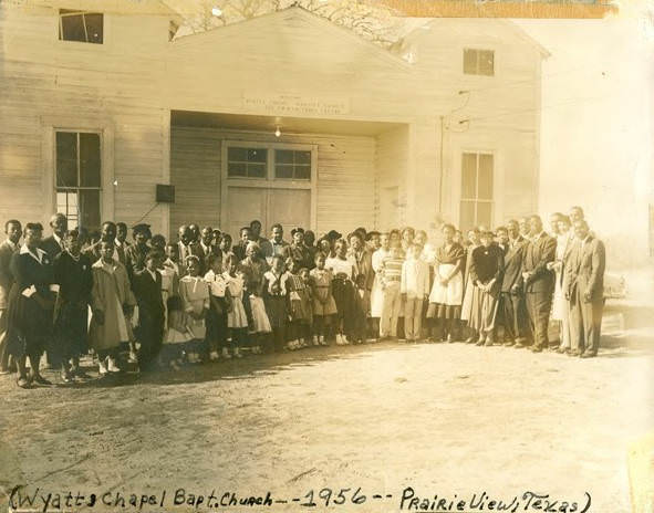 Wyatt Chapel Baptist Church congregation, Houston, 1956.