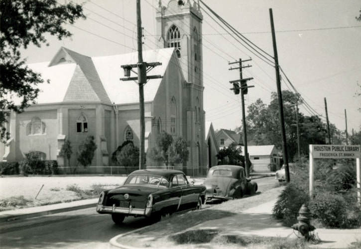 Antioch Missionary Baptist Church view, Houston, early 1960s.