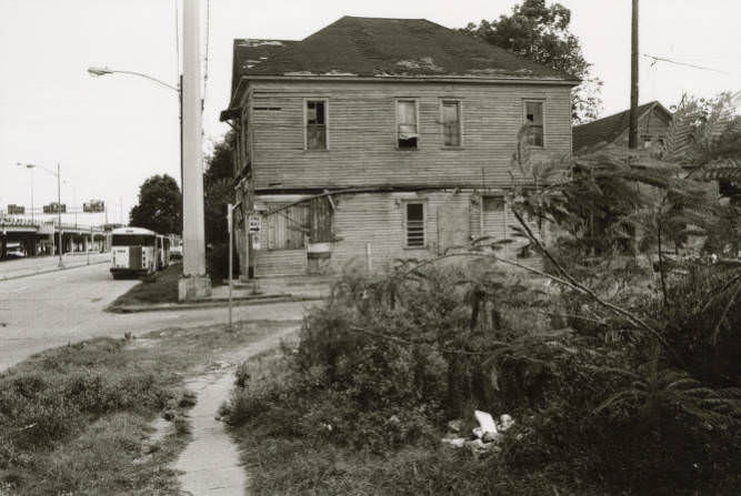 Wood house on Andrews Street, Houston's Fourth Ward, 1970s