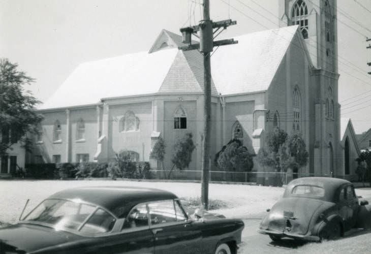 Antioch Missionary Baptist Church side view, Houston, circa 1960s.