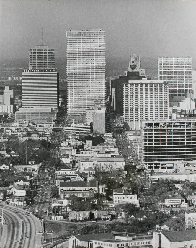Houston skyline looking north, 1960s