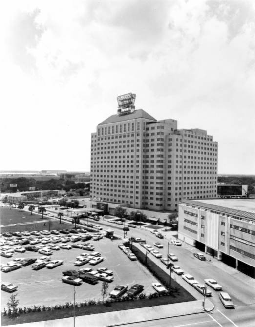 Shamrock Hotel along Holcombe Blvd., Houston, 1970s