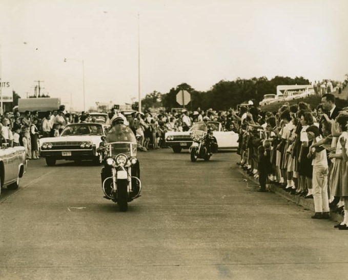 President John F. Kennedy motorcade, Houston, circa 1960s.