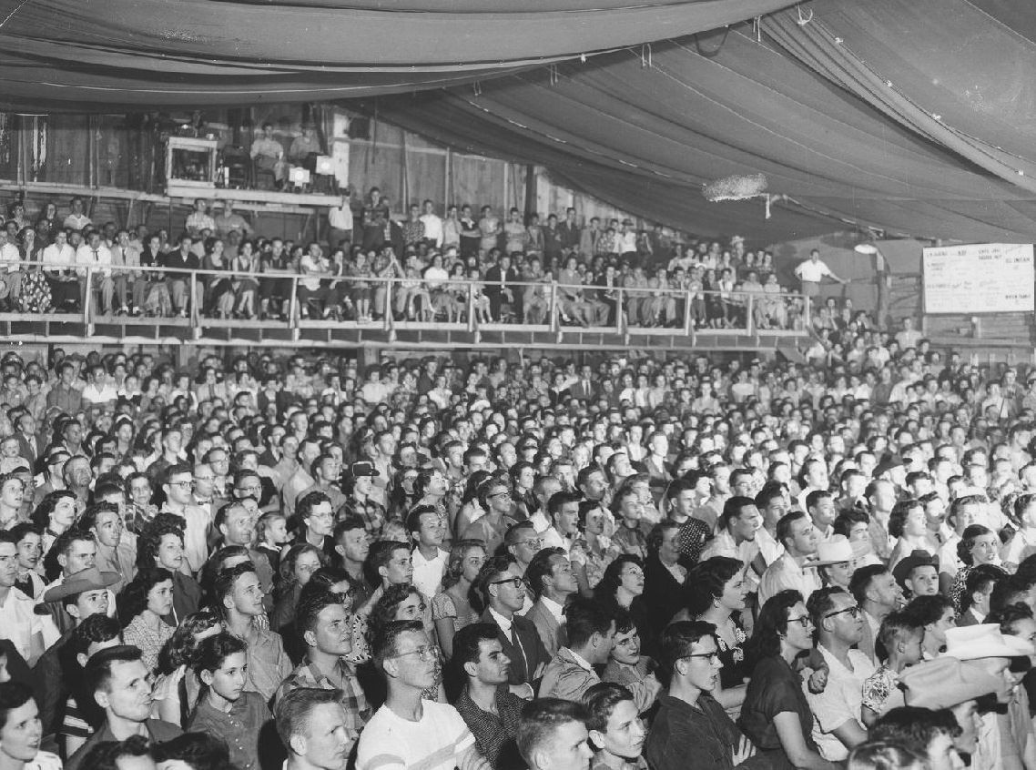 Frontier Fiesta audience, 1950s.