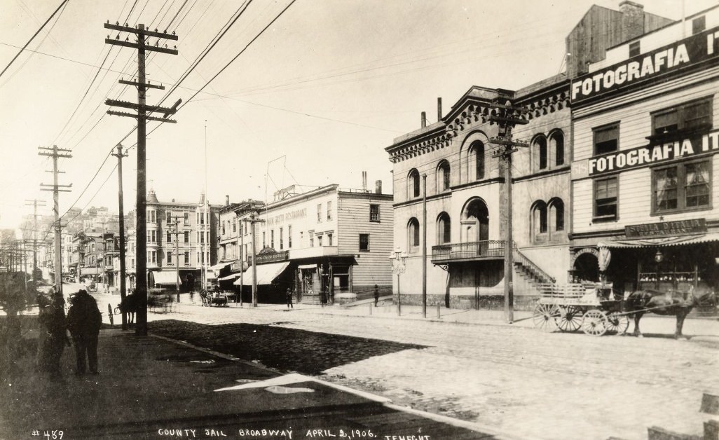 County Jail, Broadway, April 2, 1906.