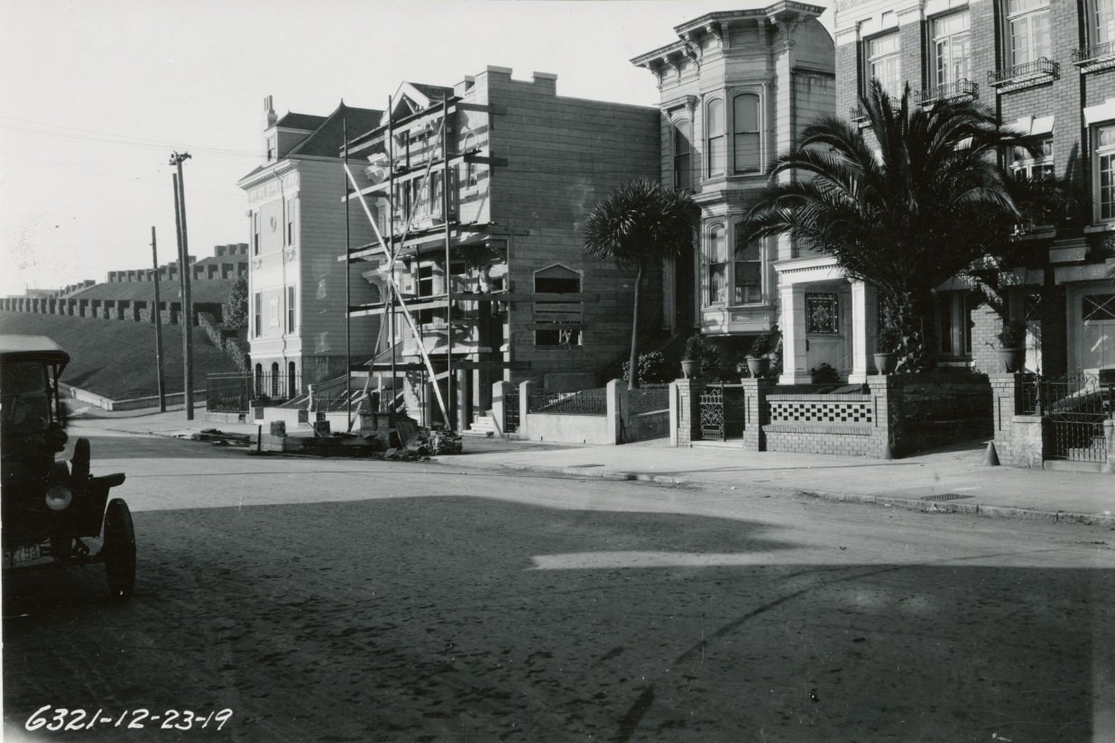 Clay Street at Steiner, December 23, 1919.
