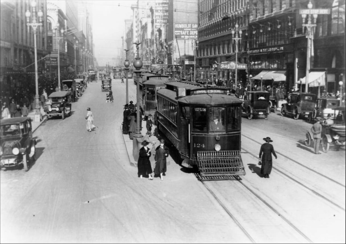 Market Street in the 1910s.
