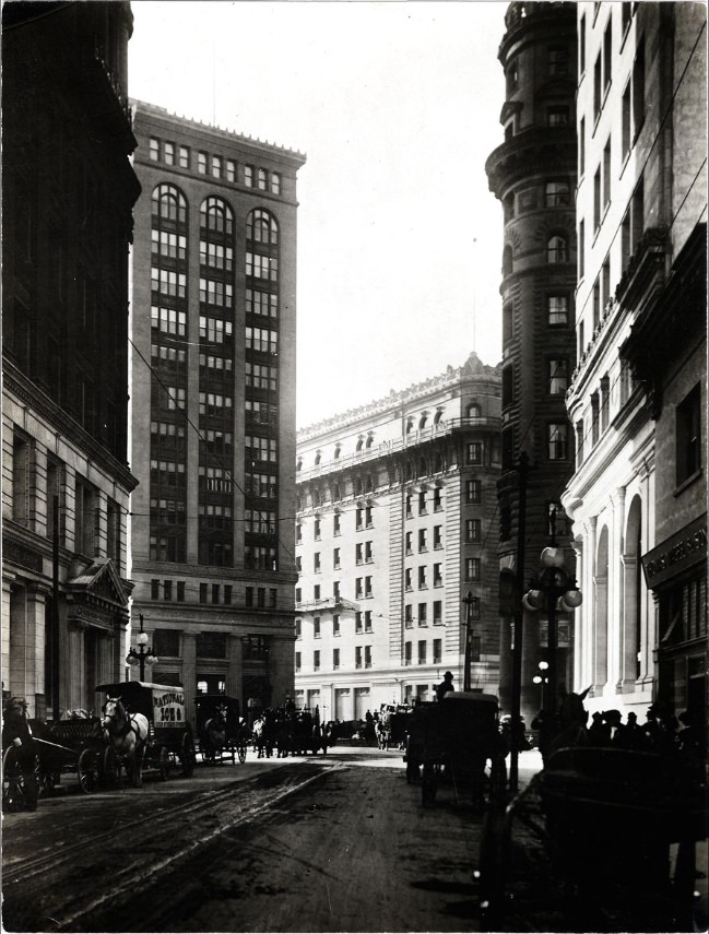 Montgomery Street near Market in the 1910s.