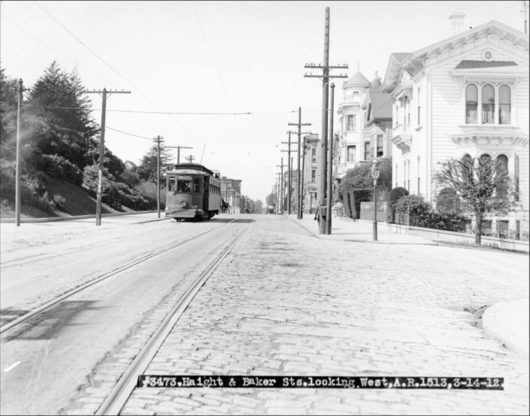Haight and Baker streets, looking west,1912.