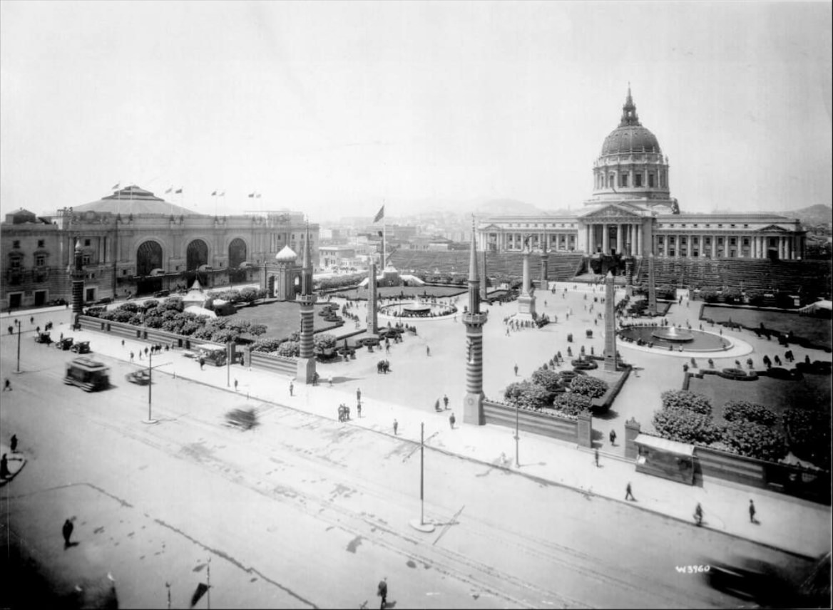 Civic Center Plaza in the 1920s.