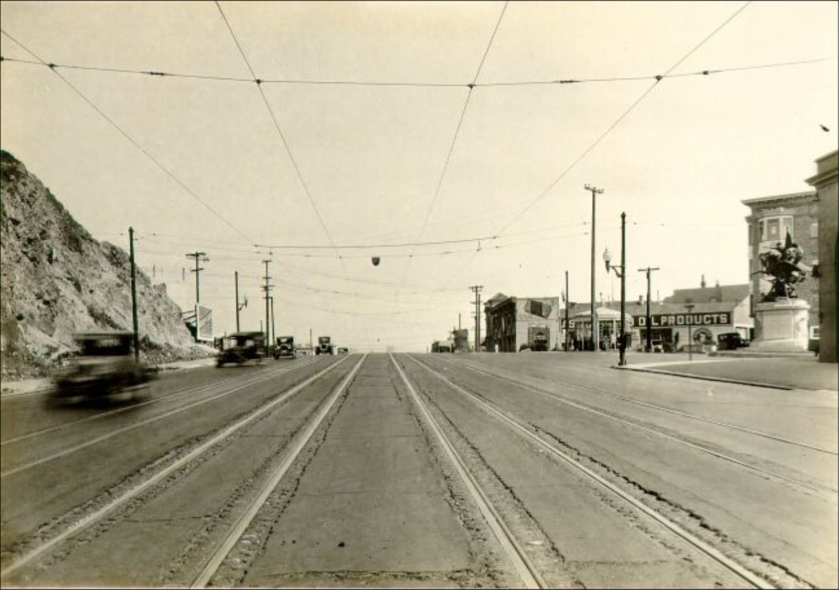 Market at Dolores Street in 1927.