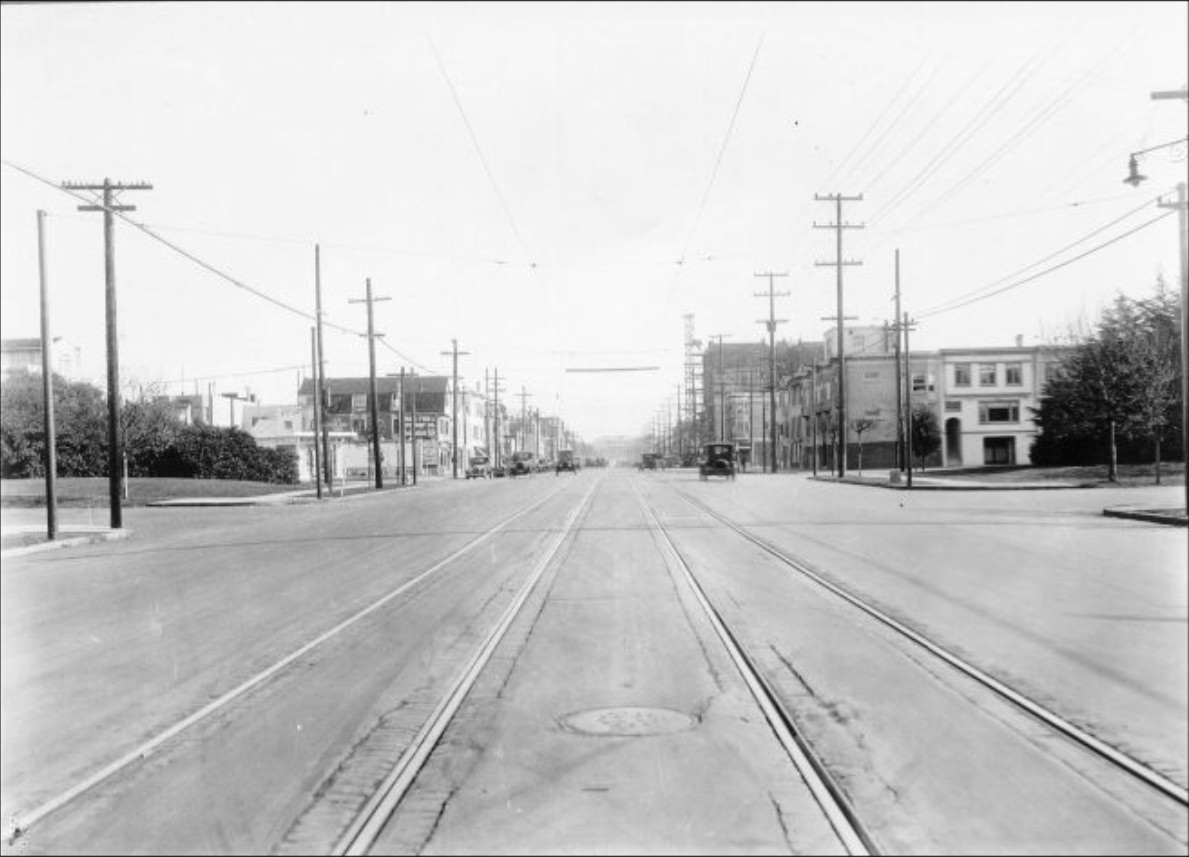 Geary Street at Park Presidio Drive, 1926