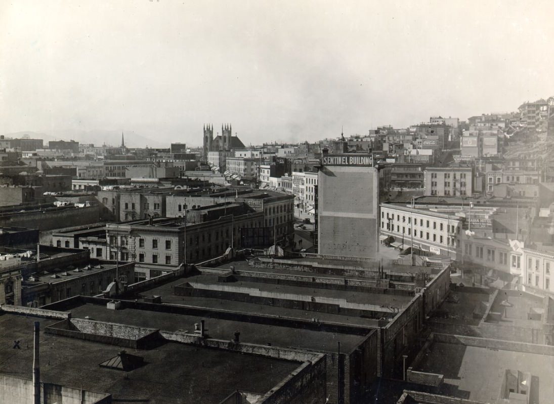 View of San Francisco northwest from the Hall of Justice, 1921