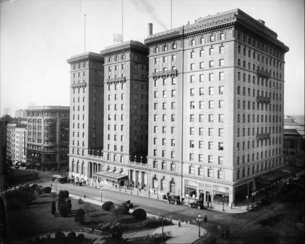 St. Francis Hotel across from Union Square, 1928